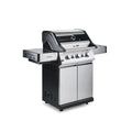 Fire Mountain Olympus 8 Burner Gas BBQ, Stainless Steel Barbecue Cast Iron Grill, Glass Viewing Lid, Side Burner & Built-In Temperature Gauge, Extra Large Outdoor Grill for Garden Parties & Patio