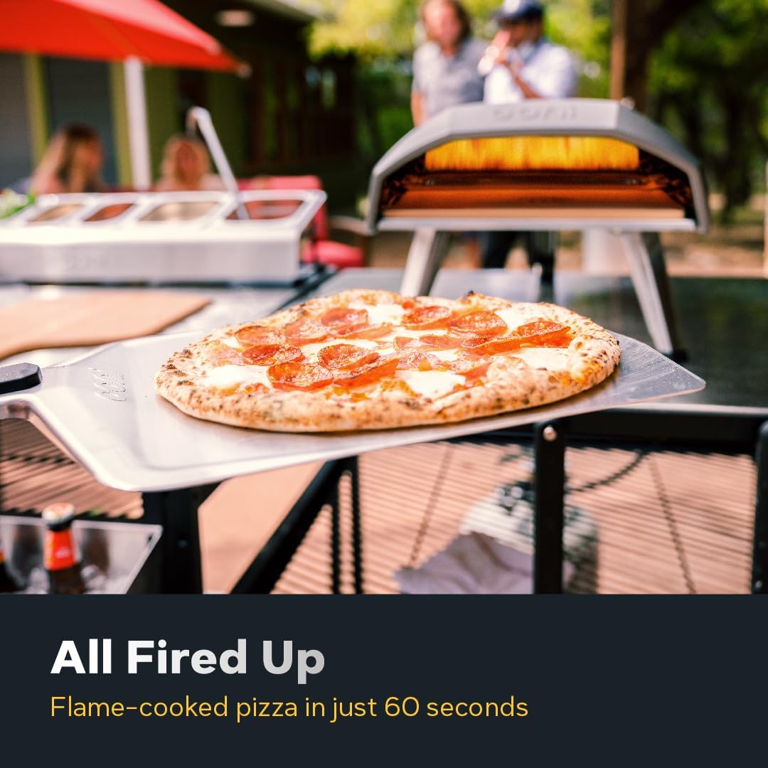 Ooni Koda 12 Gas Pizza Oven – 12" Gas Powered Outdoor Oven with 37 mBar Regulator and Gas Hose, Gas powered Portable Pizza Oven - Foundry Black