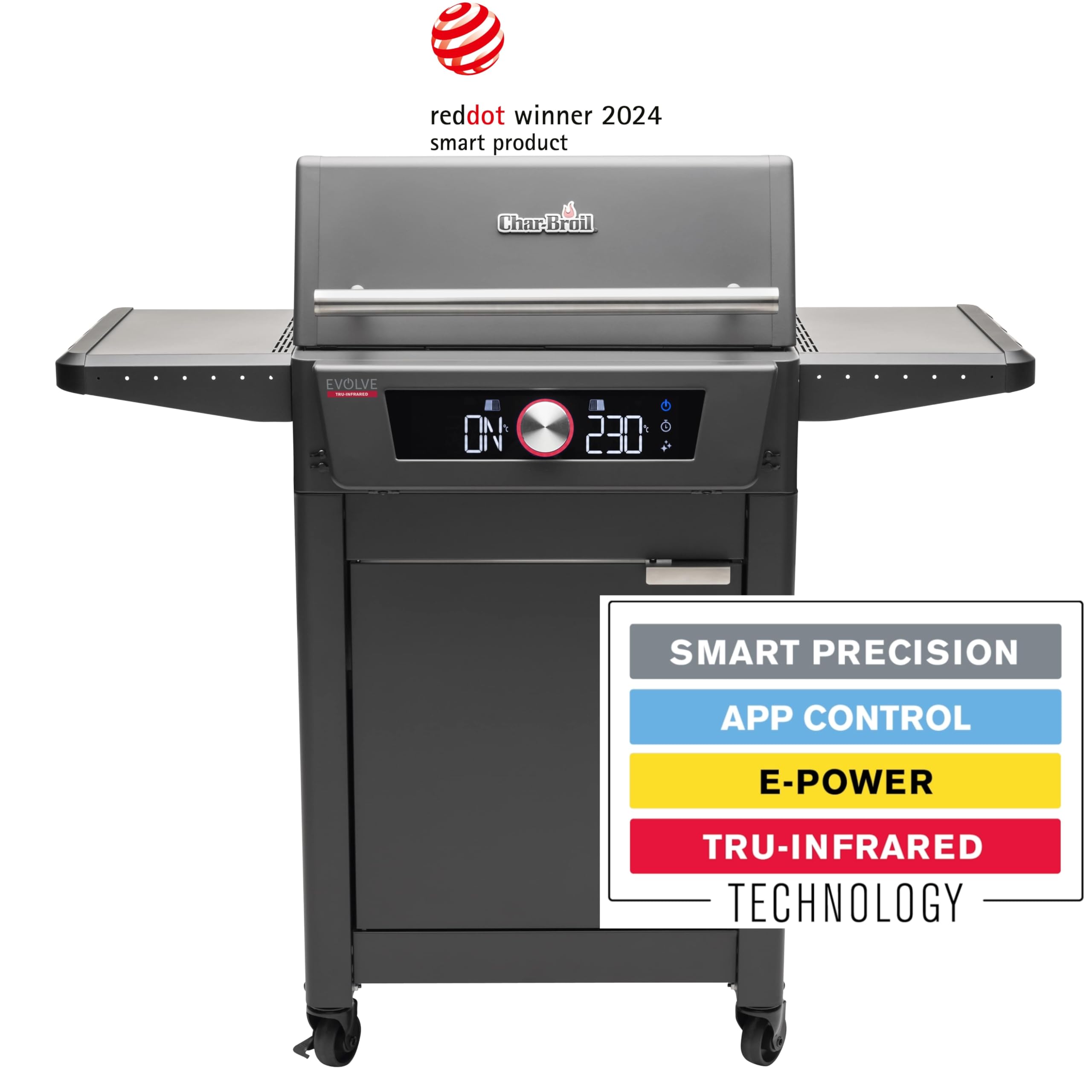 Char-Broil Evolve Electric E-Power Grill, 90°C-370°C, APP Control, Cleaning Function