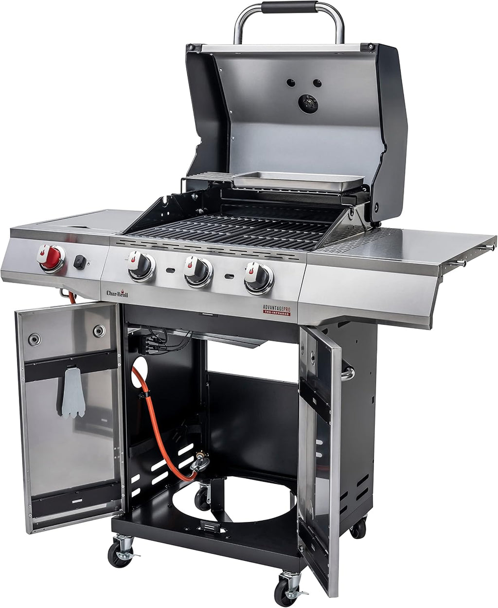 Char-Broil Advantage PRO S 3-3 Burner Gas Barbecue Grill with TRU-Infrared Technology and 900 °C Sear Burner Stainless Steel