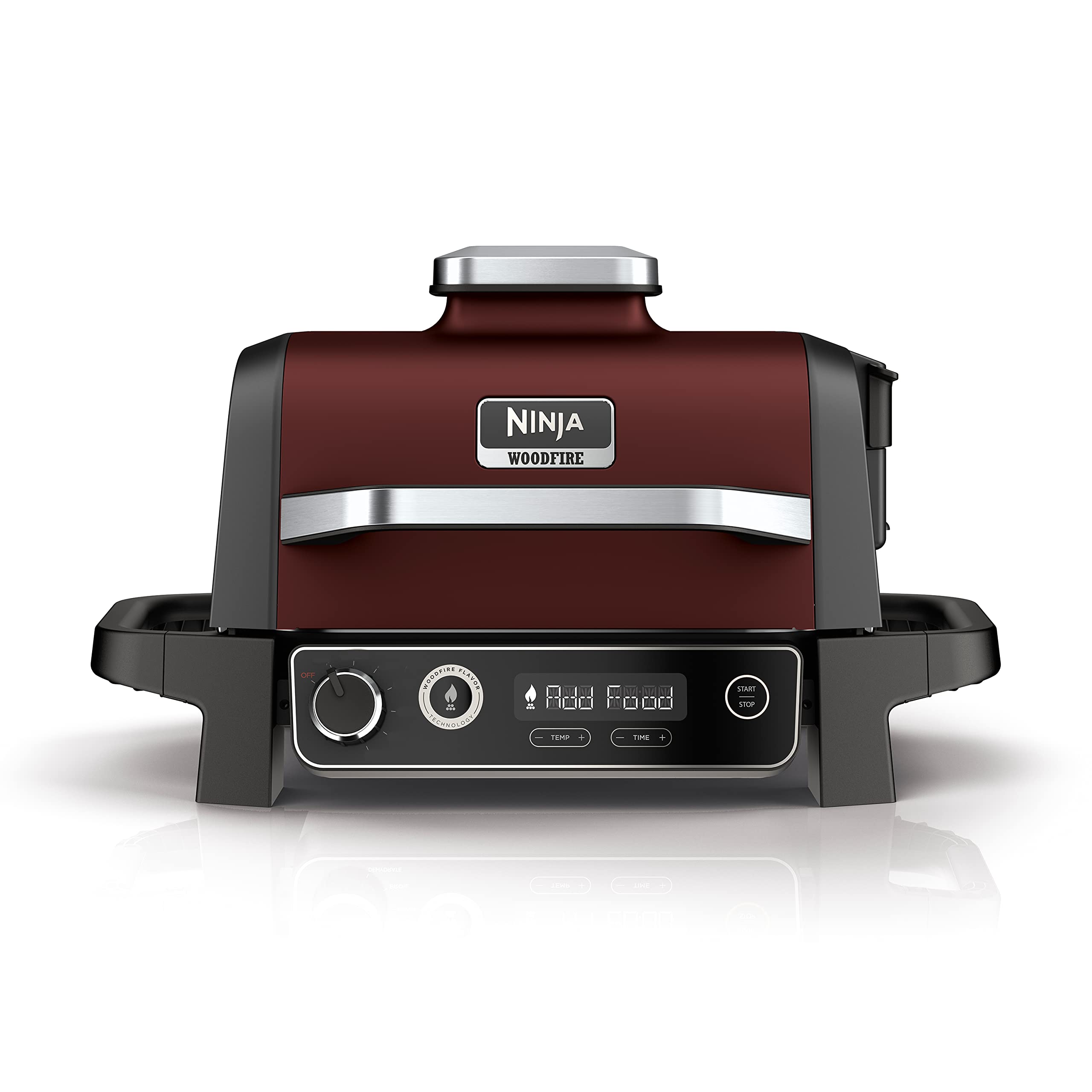 Ninja Woodfire Pro Connect XL Electric BBQ Grill and Smoker with App Control, Digital Probe, Large 7-in-1 Outdoor Grill and Air Fryer with Woodfire Pellets, Weather Resistant, Blue and Black OG901UK