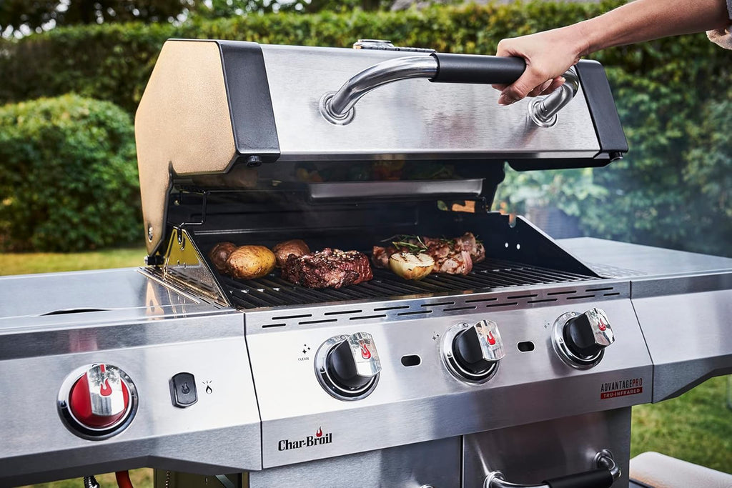 Char-Broil Advantage PRO S 3-3 Burner Gas Barbecue Grill with TRU-Infrared Technology and 900 °C Sear Burner Stainless Steel