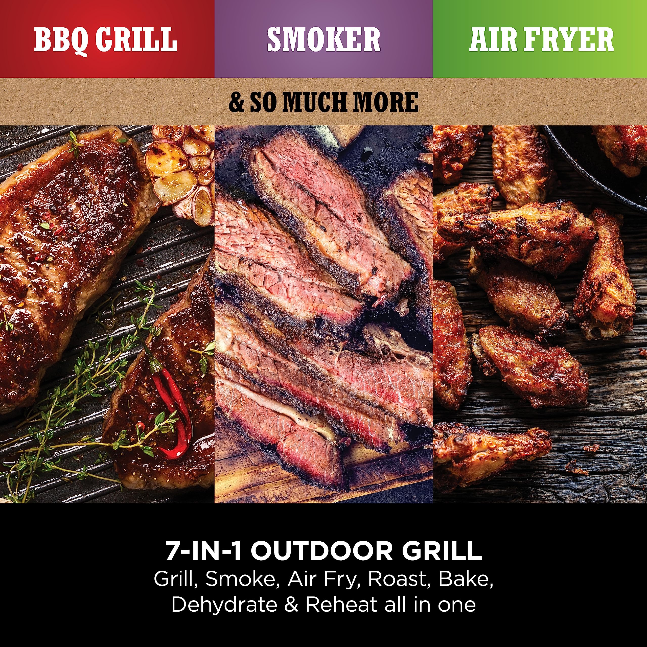 Ninja Woodfire Pro Connect XL Electric BBQ Grill and Smoker with App Control, Digital Probe, Large 7-in-1 Outdoor Grill and Air Fryer with Woodfire Pellets, Weather Resistant, Blue and Black OG901UK
